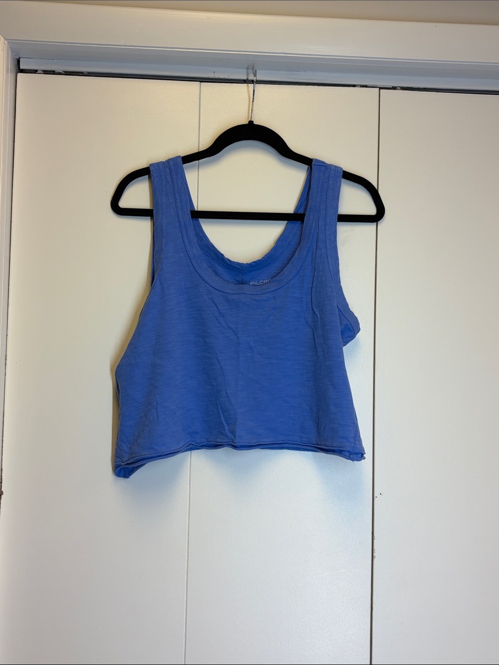 Pilcro Blue Cropped Tank Top